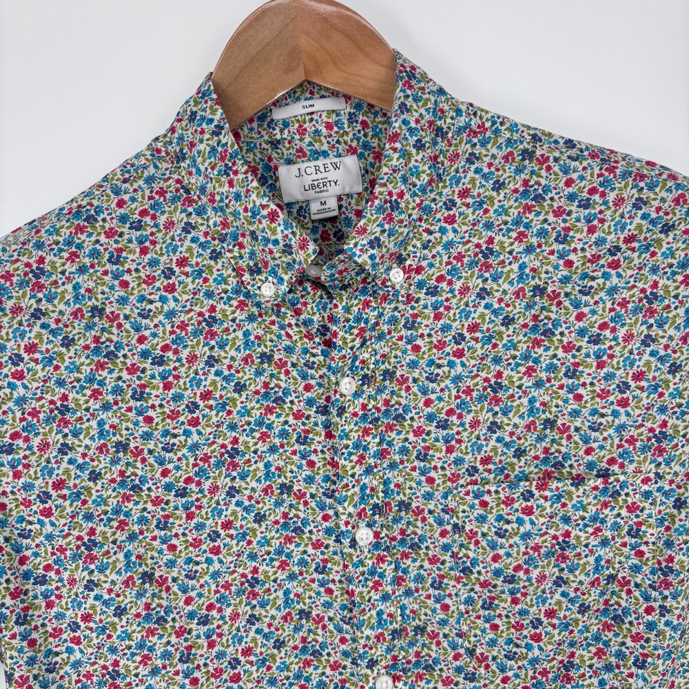 J. Crew Factory Liberty Floral Button-Down Shirt in Blue, Pink, Green